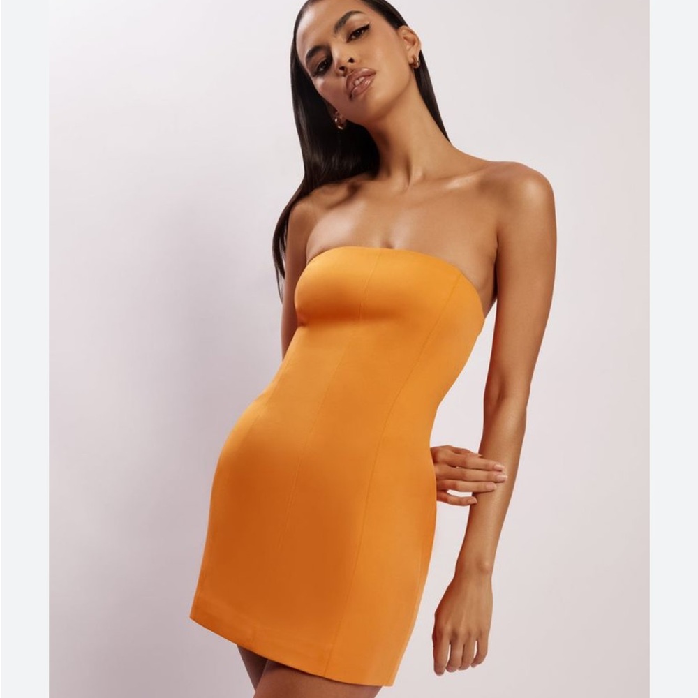 Meshki Maci Crepe Tangerine Dress